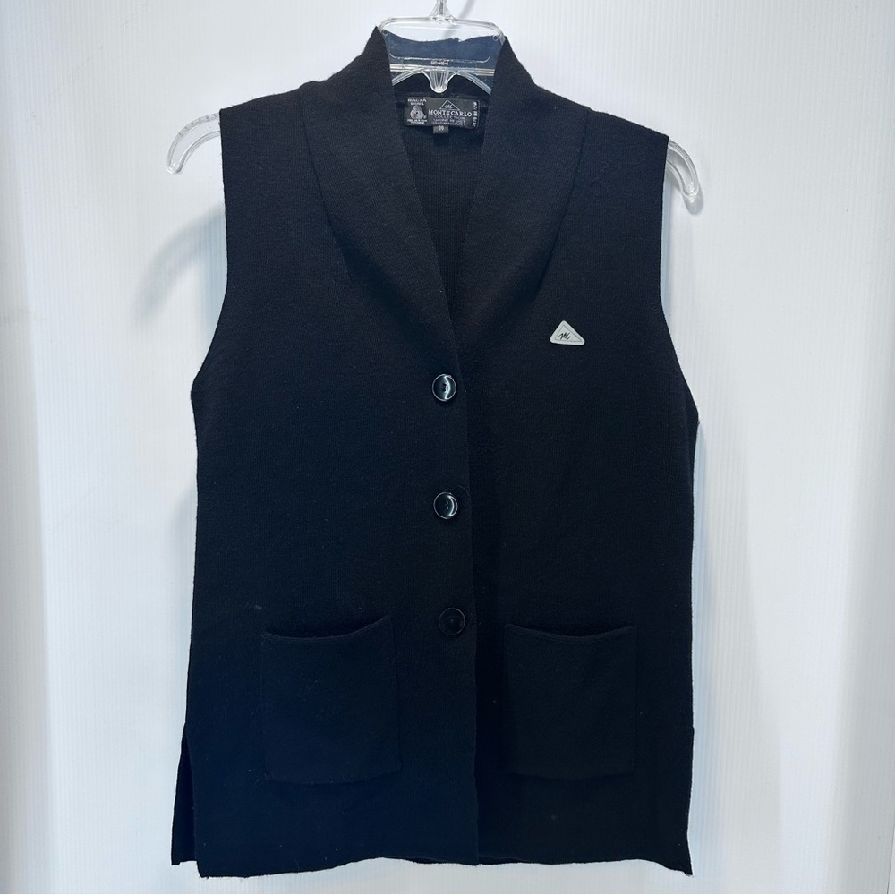 Monte Carlo Collection Sweater‎ Vest Size 36 Magna Wool Shrink Resist 3 Buttons